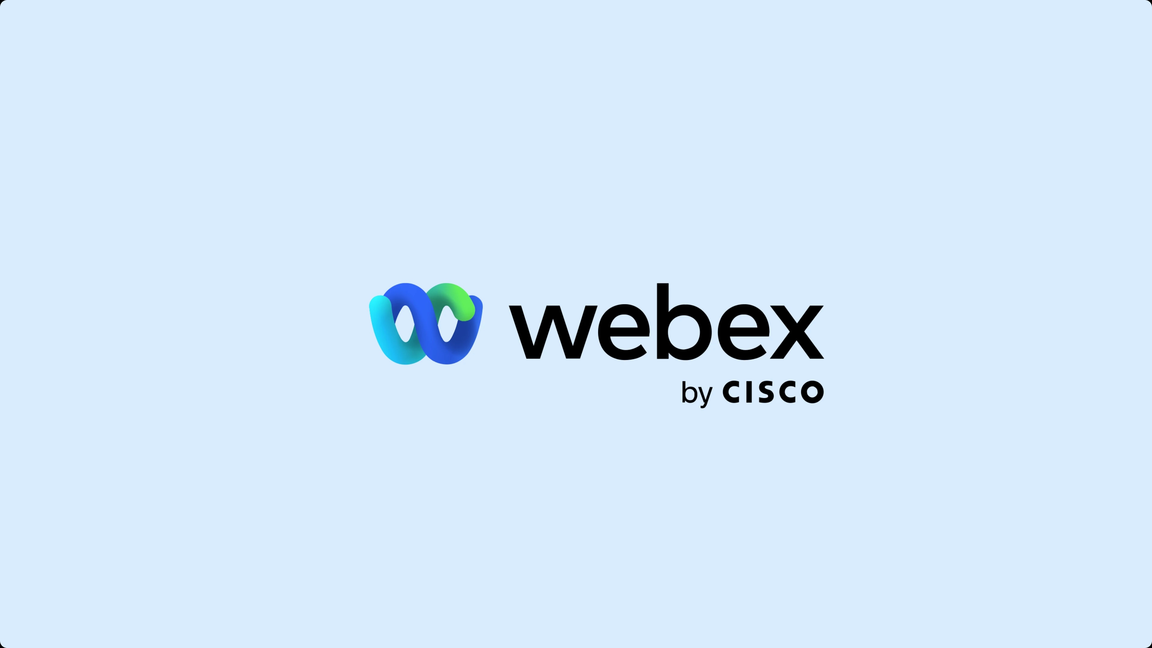 Cisco Webex logo on blue background