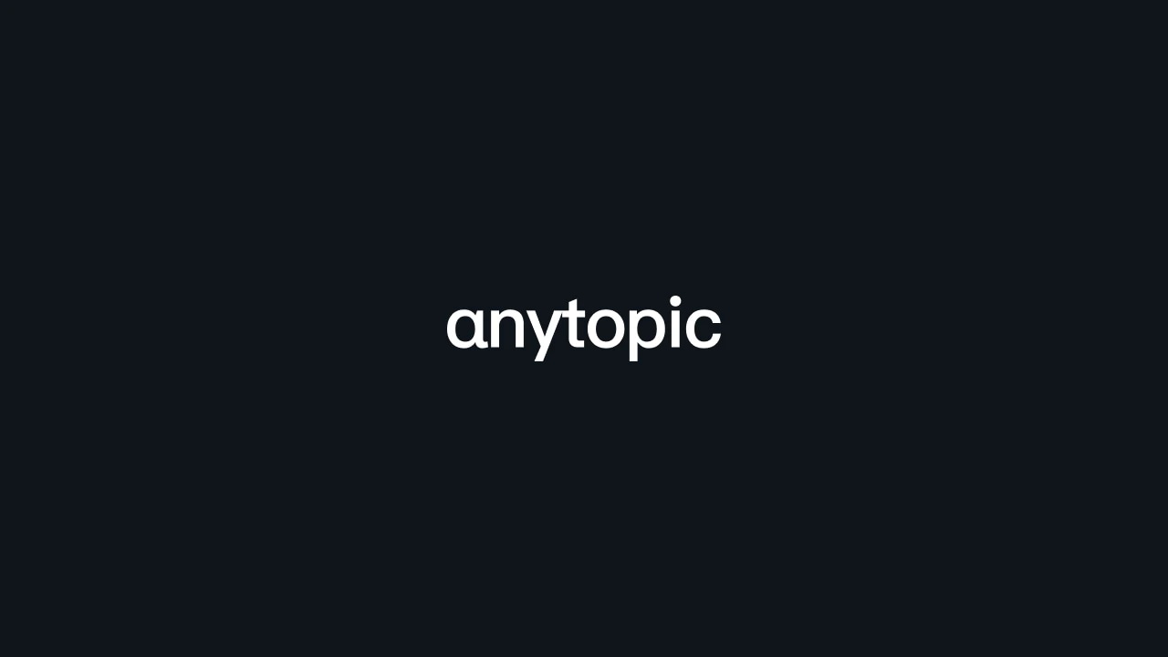 "Black background with the word 'antopic' in white lowercase letters in the center."