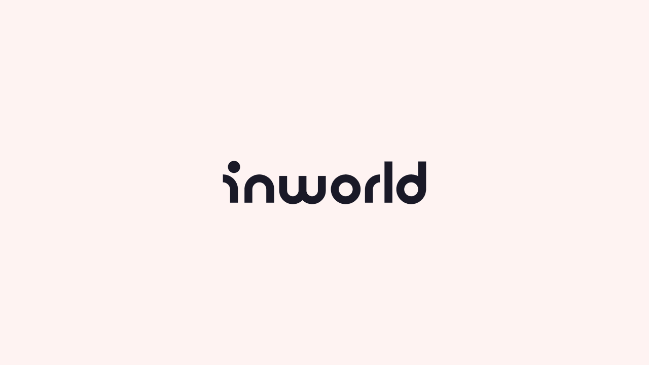 Inworld logo on a light pink background.