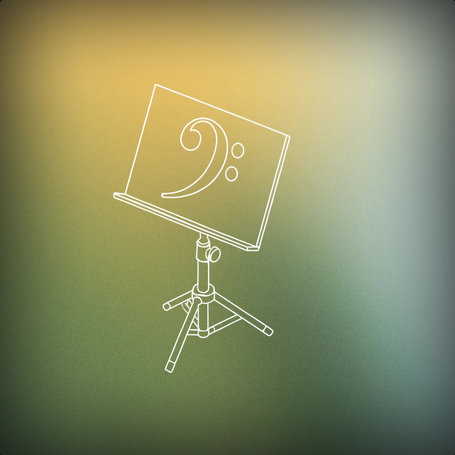 Cover of baritone clef symbol on a music stand for Baritone voice library