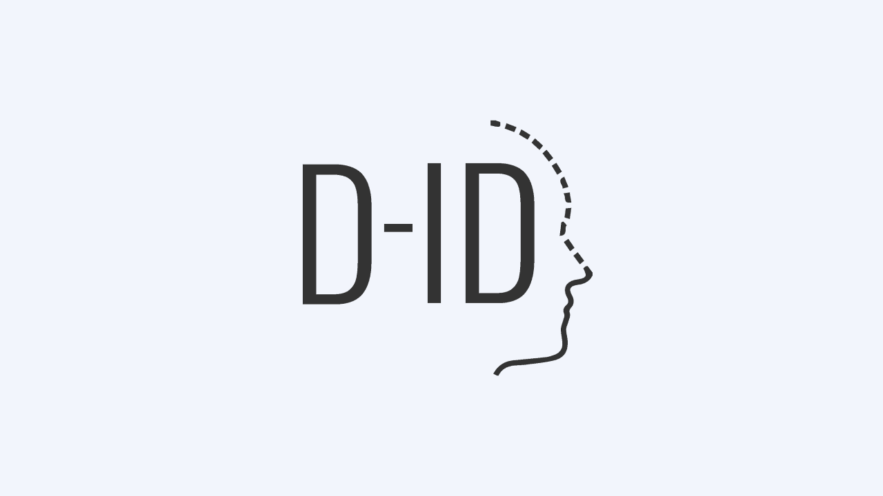 D-ID logo with a stylized profile of a face and the text "D-ID" in the center.