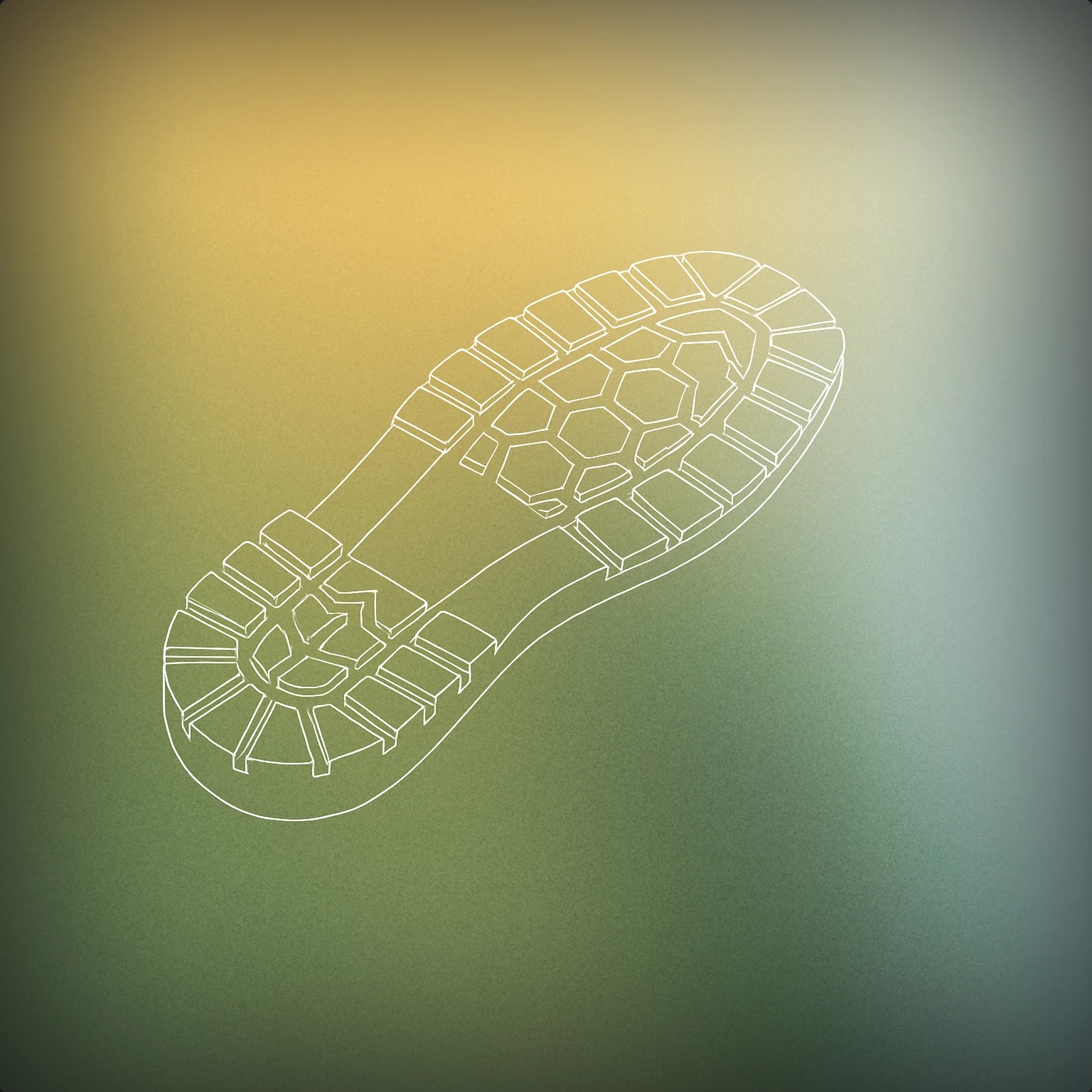 Cover of A single, detailed shoeprint impression on a flat surface for Footstep sound effects