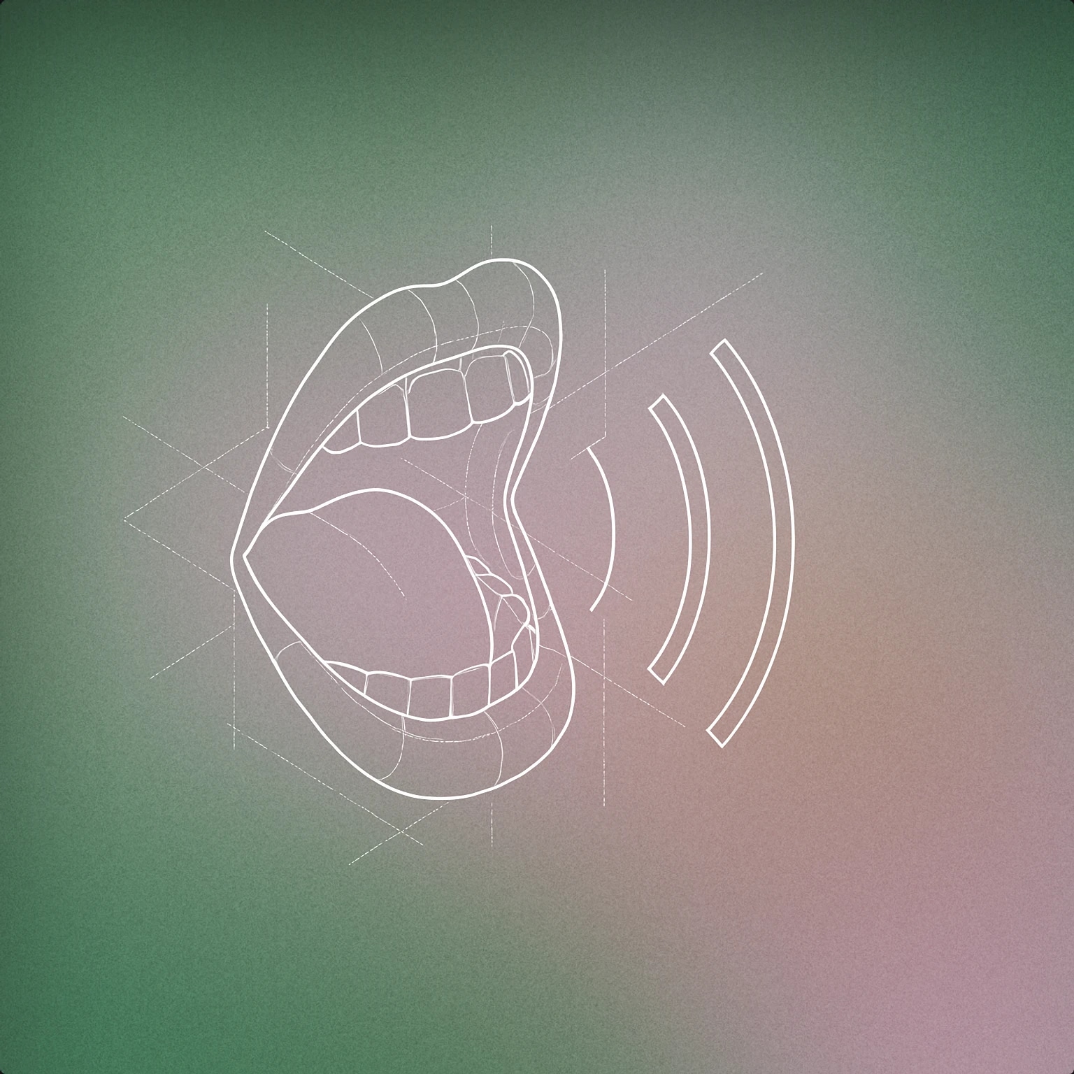 Cover of a stylized open mouth with sound lines emanating outward for Yeah sound effects
