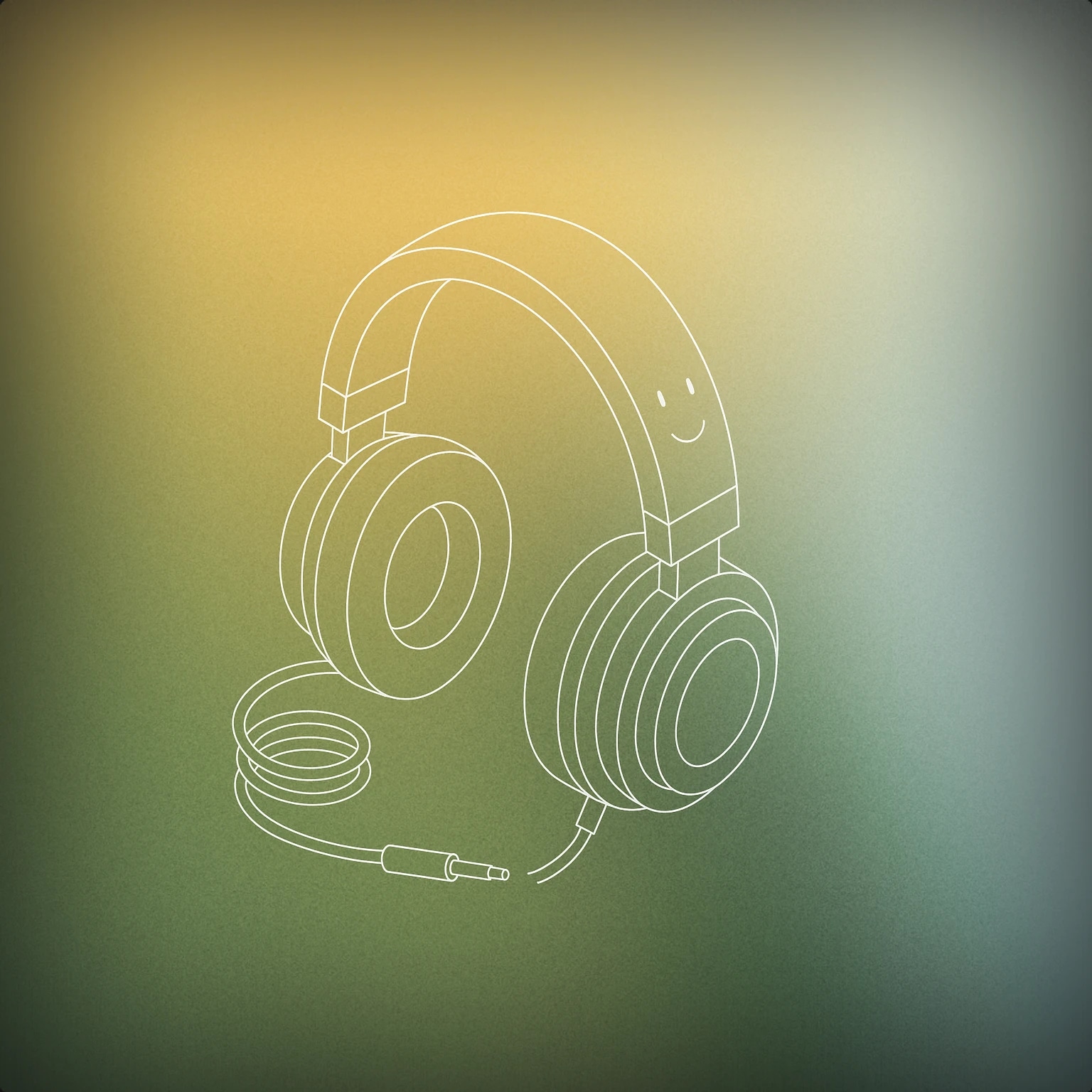 Cover of A stylized, oversized pair of cartoon headphones with exaggerated ear pads and a simple, smiling face on the headband for Cartoon sound effects