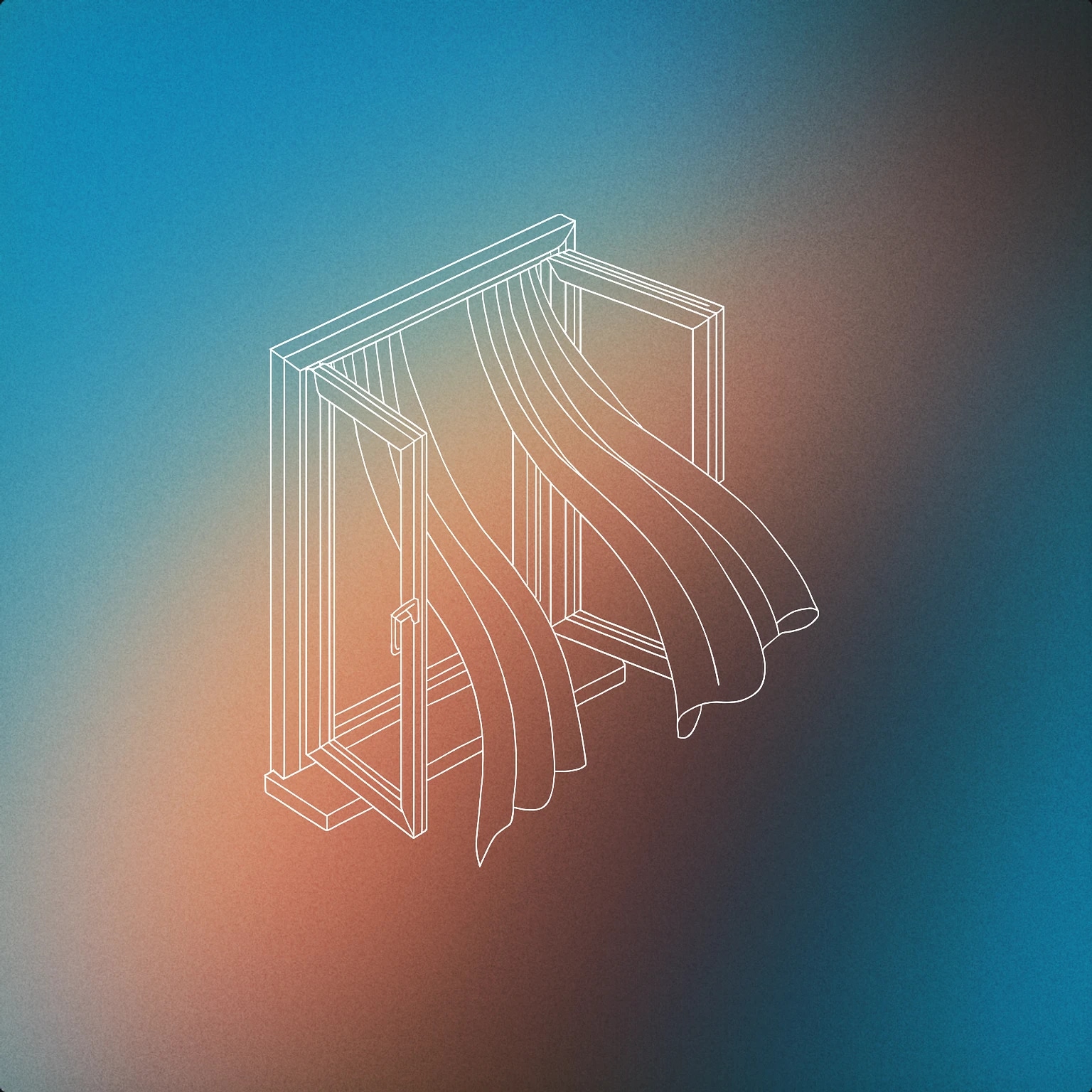 Cover of open window with gently flowing curtains for Ambience sound effects