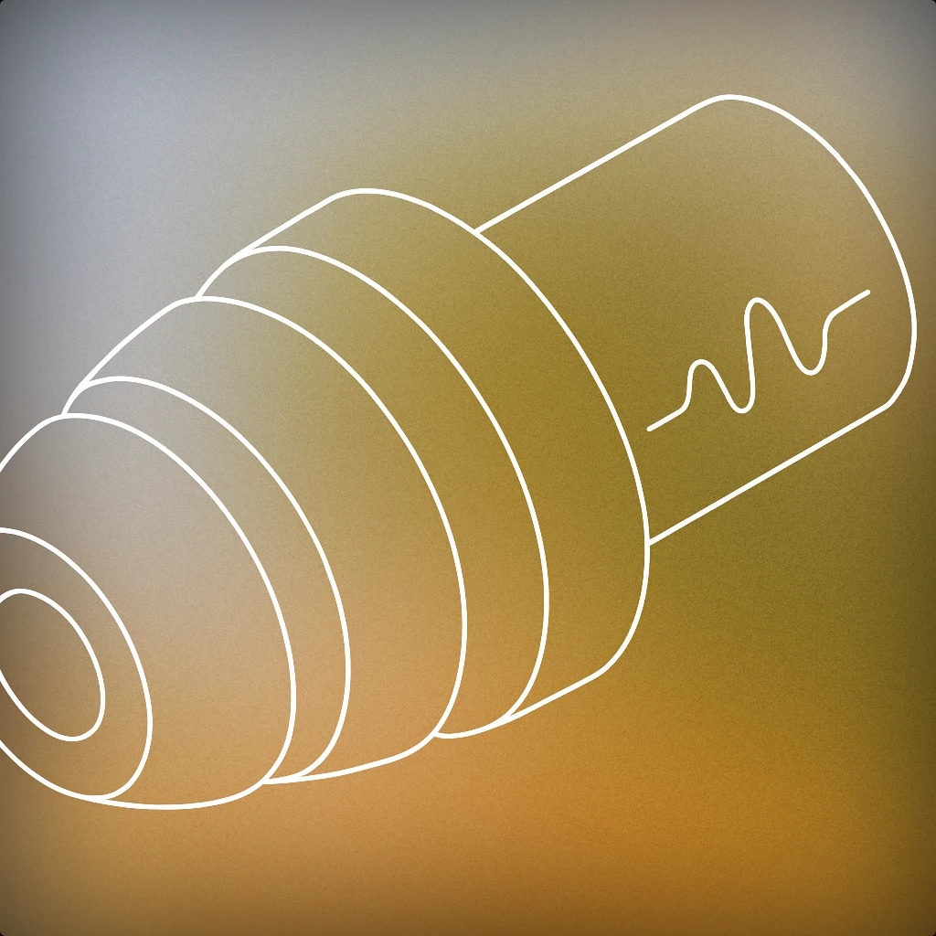 Cover of A single bullet-shaped earplug with subtle soundwave engravings along its side for Bullet sound effects