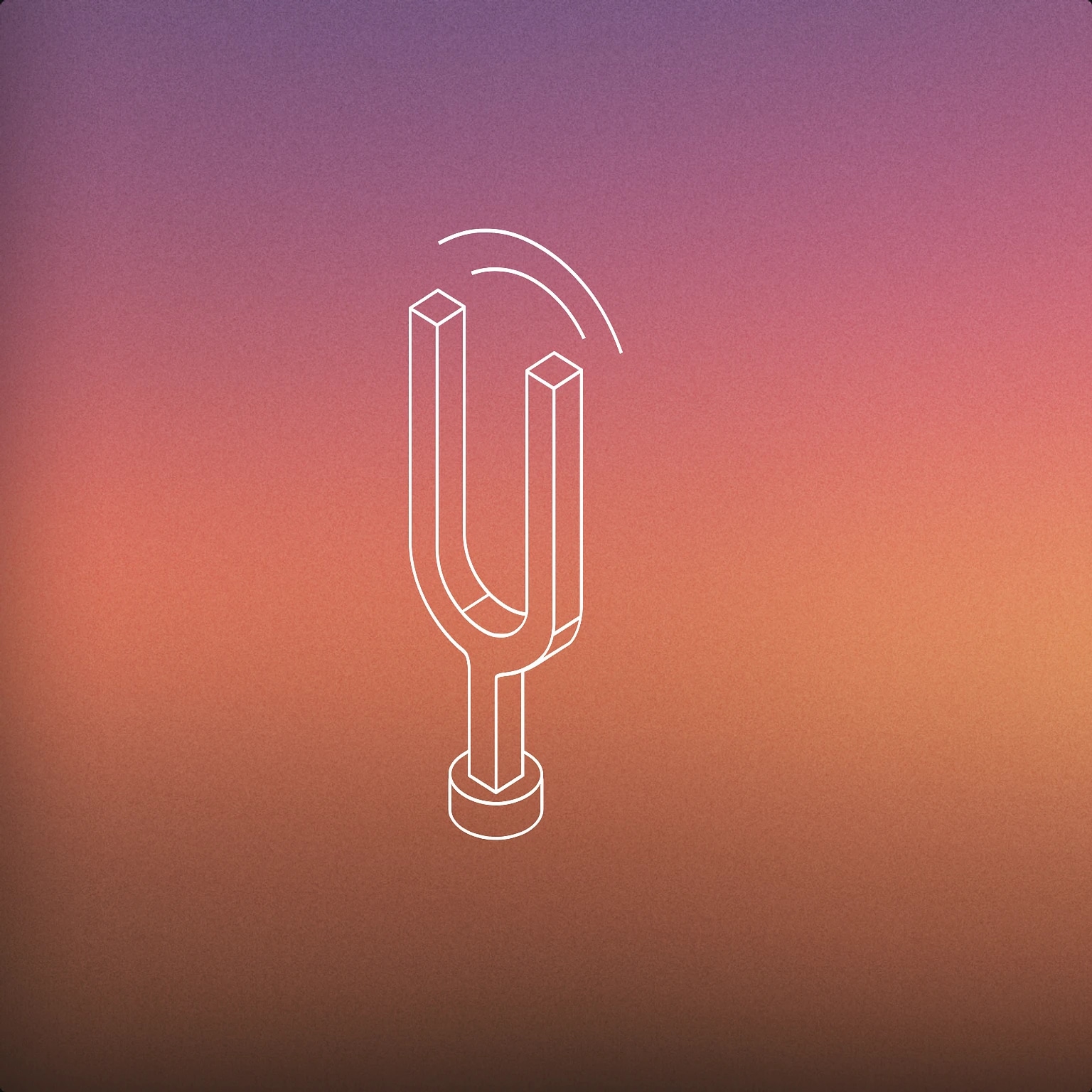 Cover of a stylized, abstracted tuning fork with a single, exaggerated vibration arc above it for Weee sound effects