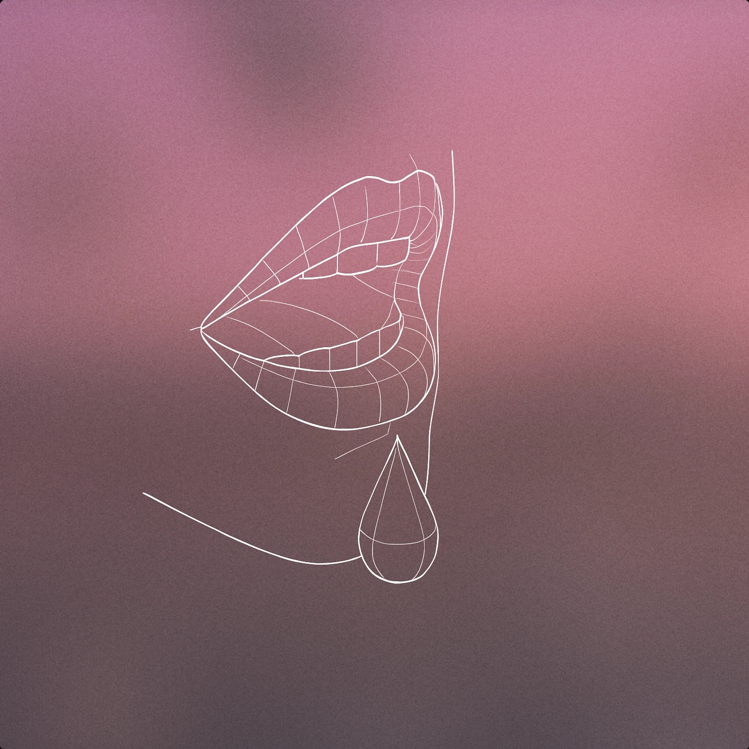 Cover of A single teardrop falling from a stylized open mouth for Cry sound effects